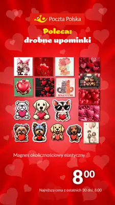 Poczta Polska - gazetka promocyjna Prezenty na Walentynki od poniedziałku 29.01 do czwartku 15.02 - strona 8 Poczta Polska - gazetka promocyjna Prezenty na Walentynki od poniedziałku 29.01 do czwartku 15.02 - strona 8