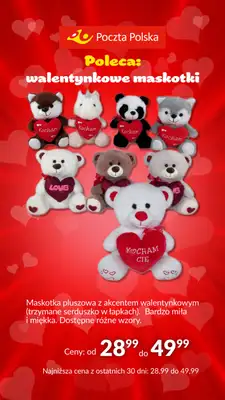 Poczta Polska - gazetka promocyjna Prezenty na Walentynki od poniedziałku 29.01 do czwartku 15.02 - strona 7 Poczta Polska - gazetka promocyjna Prezenty na Walentynki od poniedziałku 29.01 do czwartku 15.02 - strona 7