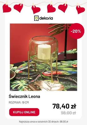 Dekoria - gazetka promocyjna Dekoracje na WALENTYNKI w super cenach od środy 07.02  - strona 5 Dekoria - gazetka promocyjna Dekoracje na WALENTYNKI w super cenach od środy 07.02  - strona 5