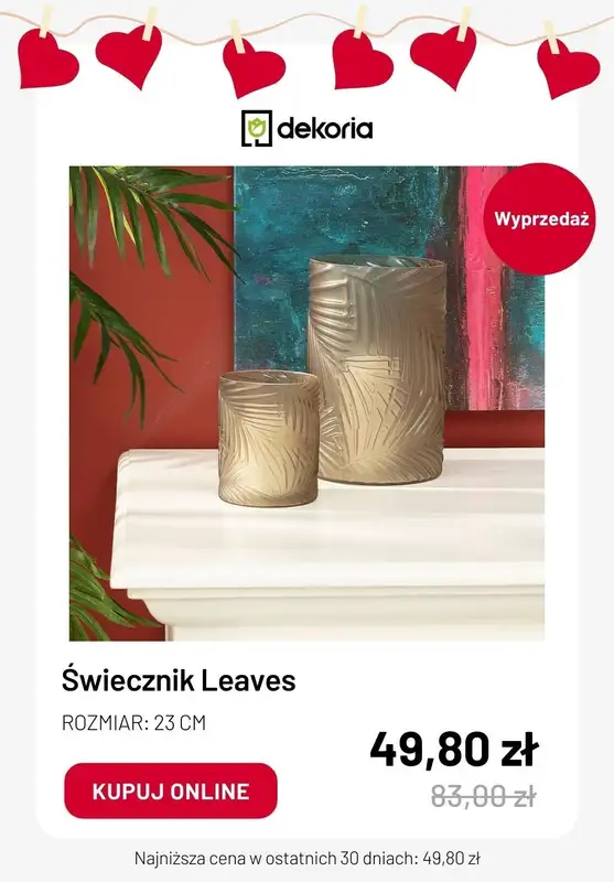 Dekoria - gazetka promocyjna Dekoracje na WALENTYNKI w super cenach od środy 07.02  - strona 2