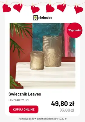 Dekoria - gazetka promocyjna Dekoracje na WALENTYNKI w super cenach od środy 07.02  - strona 2 Dekoria - gazetka promocyjna Dekoracje na WALENTYNKI w super cenach od środy 07.02  - strona 2