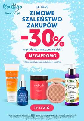 Kontigo - gazetka promocyjna -30% na wybrane produkty od piątku 16.02 do niedzieli 18.02