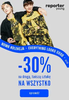 Reporter Young - gazetka promocyjna -30% na drugą, tańszą sztukę od wtorku 13.02 do środy 21.02