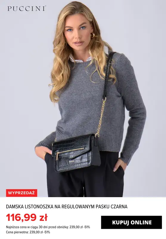 Puccini - gazetka promocyjna Do -70% TOTAL SALE: Torebki damskie od wtorku 20.02 do środy 28.02 - strona 7