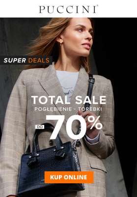 Puccini - gazetka promocyjna Do -70% TOTAL SALE: Torebki damskie od wtorku 20.02 do środy 28.02