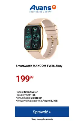 Avans - gazetka promocyjna Smartwatche i smartbandy w SUPER cenach! od czwartku 22.02 do poniedziałku 26.02 - strona 4 Avans - gazetka promocyjna Smartwatche i smartbandy w SUPER cenach! od czwartku 22.02 do poniedziałku 26.02 - strona 4