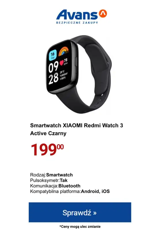 Avans - gazetka promocyjna Smartwatche i smartbandy w SUPER cenach! od czwartku 22.02 do poniedziałku 26.02 - strona 5