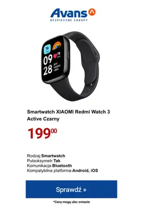 Avans - gazetka promocyjna Smartwatche i smartbandy w SUPER cenach! od czwartku 22.02 do poniedziałku 26.02 - strona 5 Avans - gazetka promocyjna Smartwatche i smartbandy w SUPER cenach! od czwartku 22.02 do poniedziałku 26.02 - strona 5