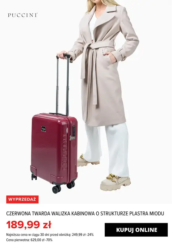 Puccini - gazetka promocyjna Do -70% TOTAL SALE: Walizki od piątku 23.02 do czwartku 29.02 - strona 3