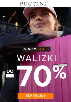 Puccini - gazetka promocyjna Do -70% TOTAL SALE: Walizki od piątku 23.02 do czwartku 29.02