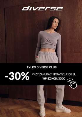 Diverse - gazetka promocyjna -30% na wszystko w Diverse Club od środy 28.02 do poniedziałku 04.03