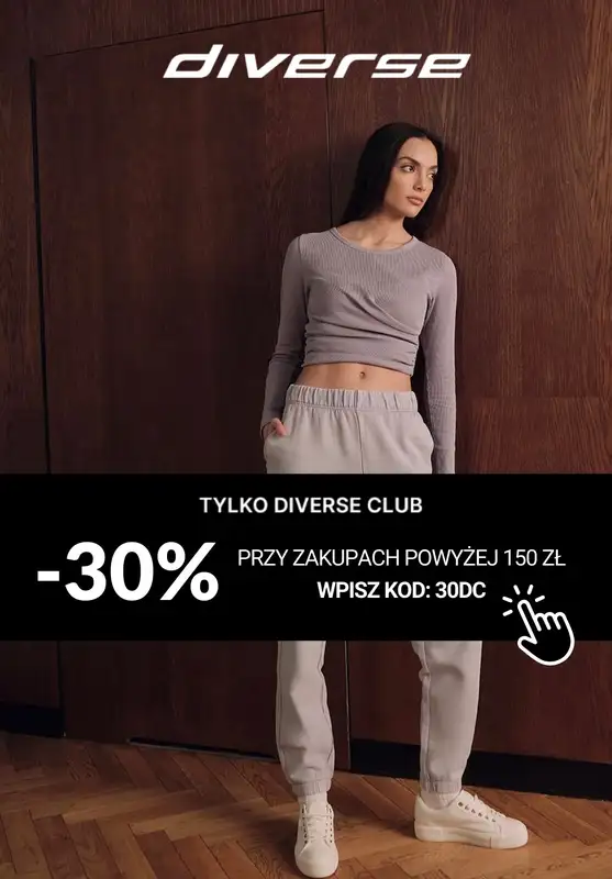 Diverse - gazetka promocyjna -30% na wszystko w Diverse Club od środy 28.02 do poniedziałku 04.03