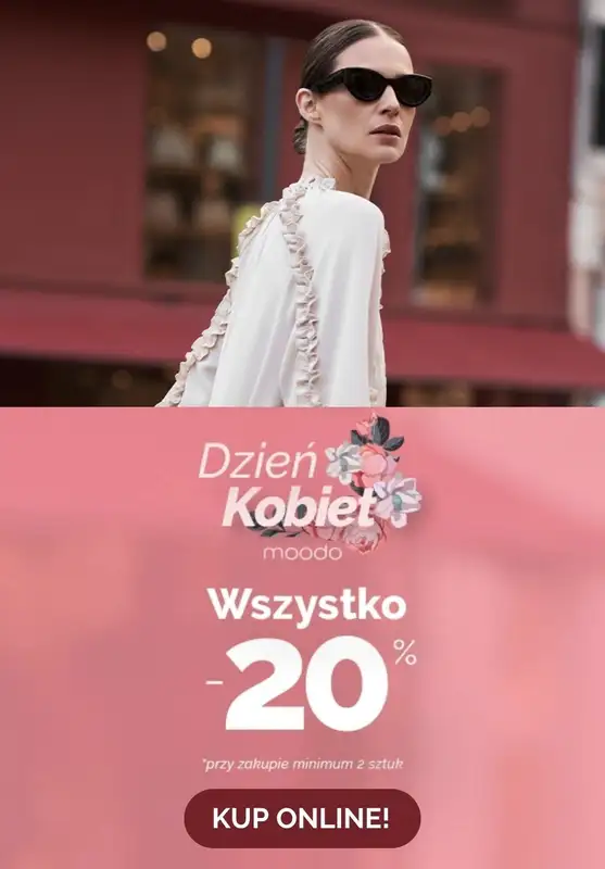 Moodo - gazetka promocyjna -20% na wszystko przy zakupie za min. 2 szt. od środy 06.03 do niedzieli 10.03