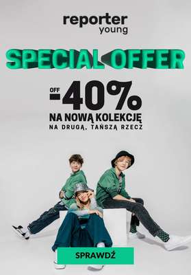 Reporter Young - gazetka promocyjna -40% na drugą rzecz z nowej kolekcji od czwartku 07.03 do poniedziałku 11.03