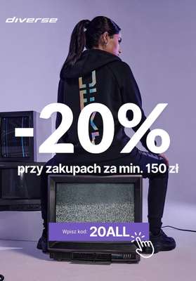 Diverse - gazetka promocyjna -20% na wszystko przy zakupie za min. 150 zł od czwartku 07.03 do poniedziałku 11.03