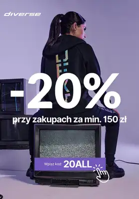 Diverse - gazetka promocyjna -20% na wszystko przy zakupie za min. 150 zł od czwartku 07.03 do poniedziałku 11.03