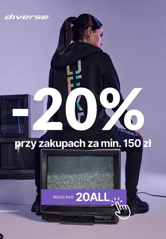 Diverse - gazetka promocyjna -20% na wszystko przy zakupie za min. 150 zł od czwartku 07.03 do poniedziałku 11.03