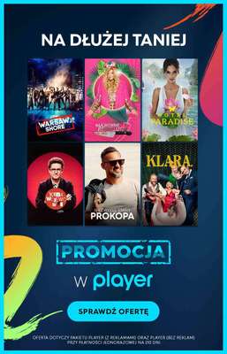 Player - gazetka promocyjna Na dłużej taniej w Playerze! od poniedziałku 11.03 do niedzieli 31.03