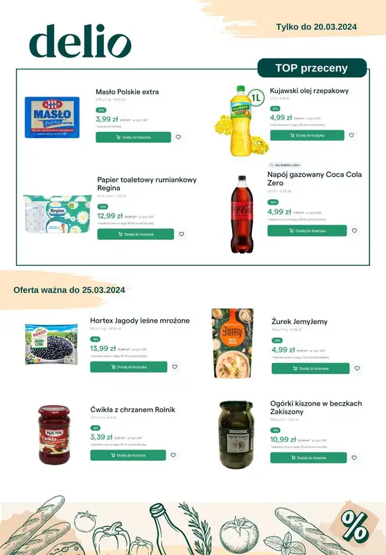 Delio - gazetka promocyjna Gazetka od piątku 15.03 do środy 20.03