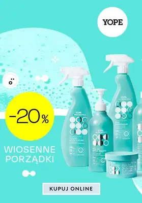 Yope - gazetka promocyjna -20% na produkty do sprzątania od czwartku 21.03 do niedzieli 31.03