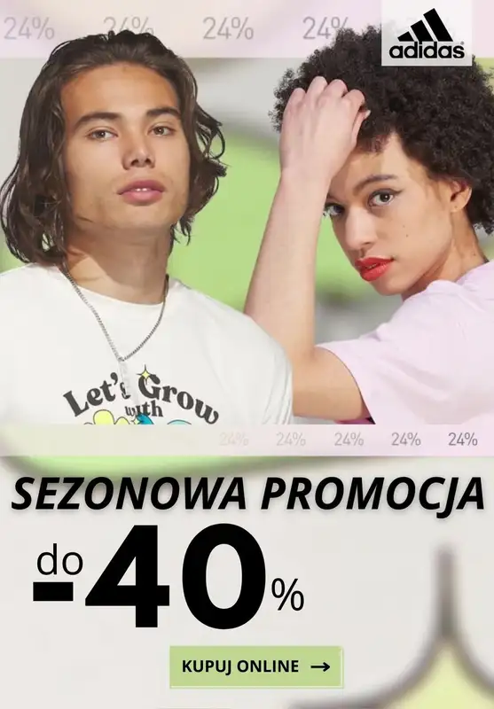 Adidas - gazetka promocyjna Do -40% Sezonowe promocje od wtorku 26.03 do środy 03.04