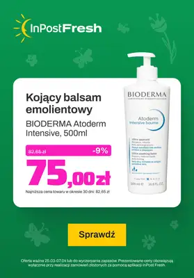 InPost Fresh - zakupy online - gazetka promocyjna Kojący balsam emolientowy od środy 27.03 do niedzieli 07.04 InPost Fresh - zakupy online - gazetka promocyjna Kojący balsam emolientowy od środy 27.03 do niedzieli 07.04