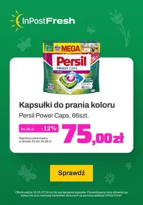 InPost Fresh - zakupy online - gazetka promocyjna Kapsułki do prania koloru Persil od środy 27.03 do niedzieli 07.04 InPost Fresh - zakupy online - gazetka promocyjna Kapsułki do prania koloru Persil od środy 27.03 do niedzieli 07.04