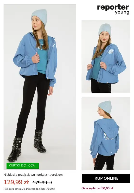 Reporter Young - gazetka promocyjna Do -30% wiosenna promocja na kurtki od środy 27.03 do niedzieli 31.03 - strona 9