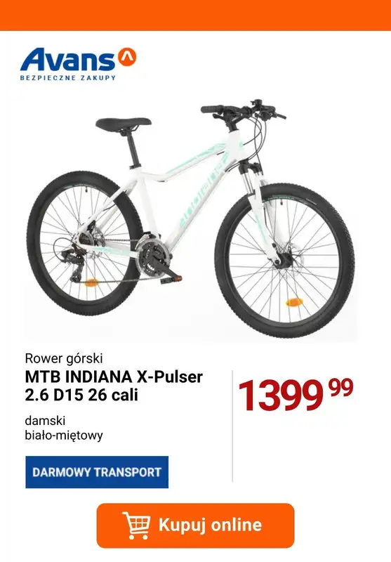 Avans - gazetka promocyjna Rowery w EXTRA cenach! od czwartku 28.03 do środy 03.04 - strona 6