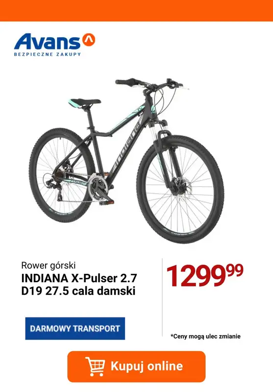 2024 ROWERY - gazetka promocyjna Avans | Odjazdowa oferta rowerowa od wtorku 16.04 do poniedziałku 22.04 - strona 4