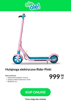 2024 ROWERY - gazetka promocyjna OleOle! | Hulajnogi elektryczne w SUPER cenach! od wtorku 16.04 do poniedziałku 22.04 - strona 5