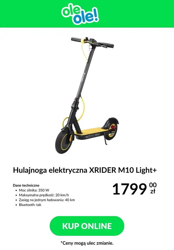 2024 ROWERY - gazetka promocyjna OleOle! | Hulajnogi elektryczne w SUPER cenach! od wtorku 16.04 do poniedziałku 22.04 - strona 9