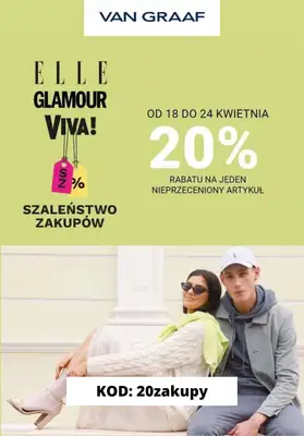 Van Graaf - gazetka promocyjna -20% na nieprzeceniony produkt od czwartku 18.04 do środy 24.04
