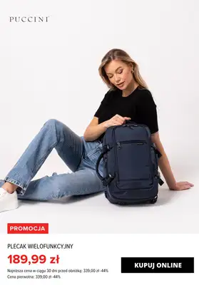 Długi weekend - gazetka promocyjna Puccini | Extra -25% na drugi produkt z kolekcji EASY PACK od poniedziałku 27.05 do niedzieli 02.06 - strona 8 Długi weekend - gazetka promocyjna Puccini | Extra -25% na drugi produkt z kolekcji EASY PACK od poniedziałku 27.05 do niedzieli 02.06 - strona 8