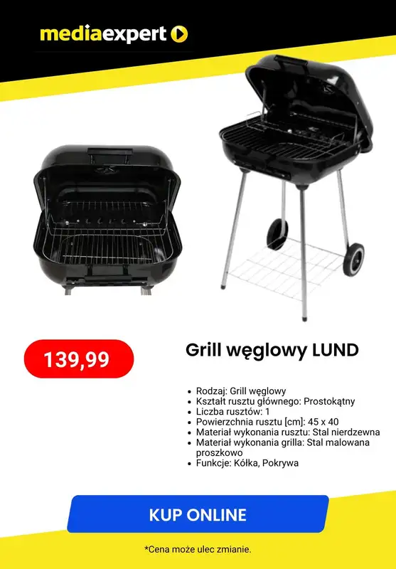 Długi weekend - gazetka promocyjna Media Expert | Mega oferty na grillowanie od poniedziałku 27.05  - strona 9