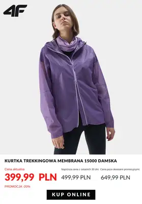 Długi weekend - gazetka promocyjna 4F | Odzież trekkingowa - ruszaj na szlak od poniedziałku 27.05  - strona 10