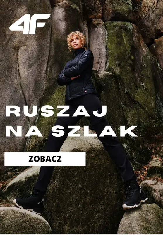 Długi weekend - gazetka promocyjna 4F | Odzież trekkingowa - ruszaj na szlak od poniedziałku 27.05 