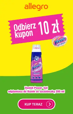 Vanish - gazetka promocyjna Vanish - atrakcyjne oferty na Allegro! od środy 12.06 do niedzieli 23.06 - strona 9 Vanish - gazetka promocyjna Vanish - atrakcyjne oferty na Allegro! od środy 12.06 do niedzieli 23.06 - strona 9