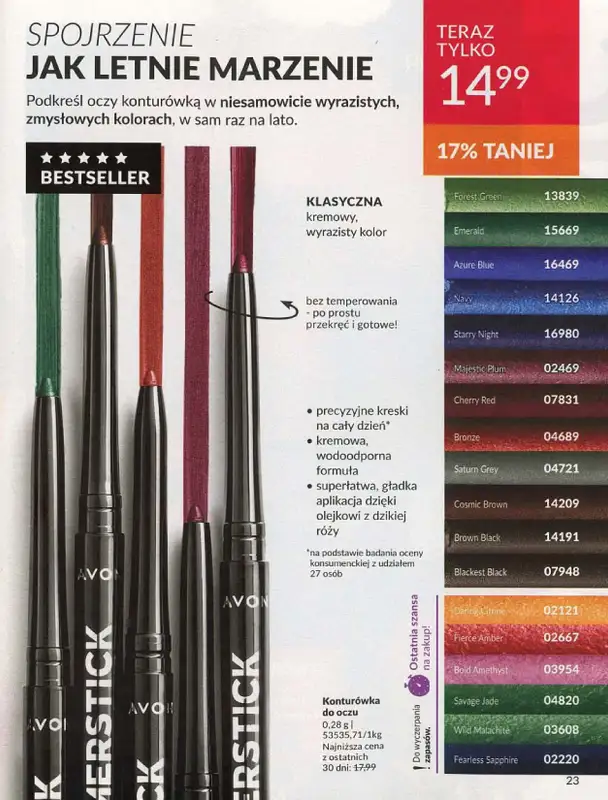 AVON - gazetka promocyjna Katalog lipiec 2024 od poniedziałku 01.07 do środy 31.07 - strona 23