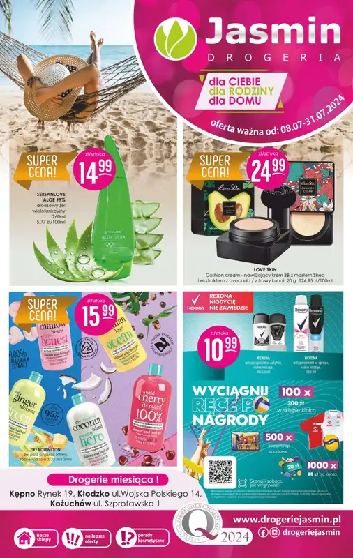 Drogerie Jasmin - gazetka promocyjna Gazetka od wtorku 09.07 do środy 31.07
