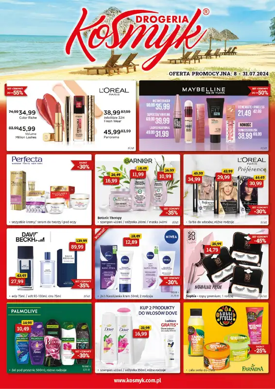 Drogeria Kosmyk - gazetka promocyjna Gazetka od wtorku 09.07 do środy 31.07
