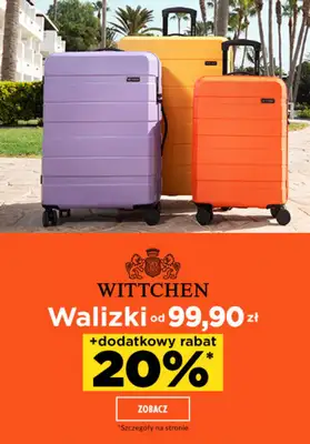 #Pogłębienie wyprzedaży - gazetka promocyjna Wittchen | Dodatkowe -20% na drugą i kolejną walizkę od czwartku 25.07  #Pogłębienie wyprzedaży - gazetka promocyjna Wittchen | Dodatkowe -20% na drugą i kolejną walizkę od czwartku 25.07