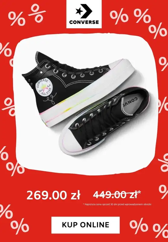 Converse - gazetka promocyjna Do -60% na trampki od czwartku 25.07  - strona 9
