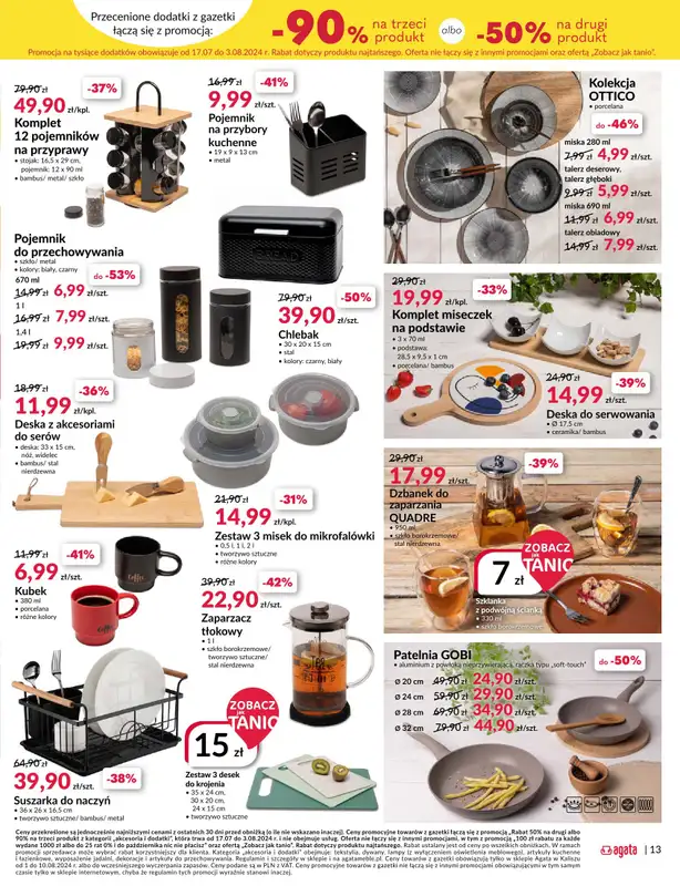 Salony Agata - gazetka promocyjna KALISZ: SALON AGATA OTWIERA SIĘ NA NOWO! Już 01.08.24! od czwartku 01.08 do soboty 10.08 - strona 13