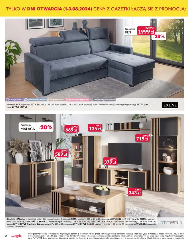 Salony Agata - gazetka promocyjna KALISZ: SALON AGATA OTWIERA SIĘ NA NOWO! Już 01.08.24! od czwartku 01.08 do soboty 10.08 - strona 2