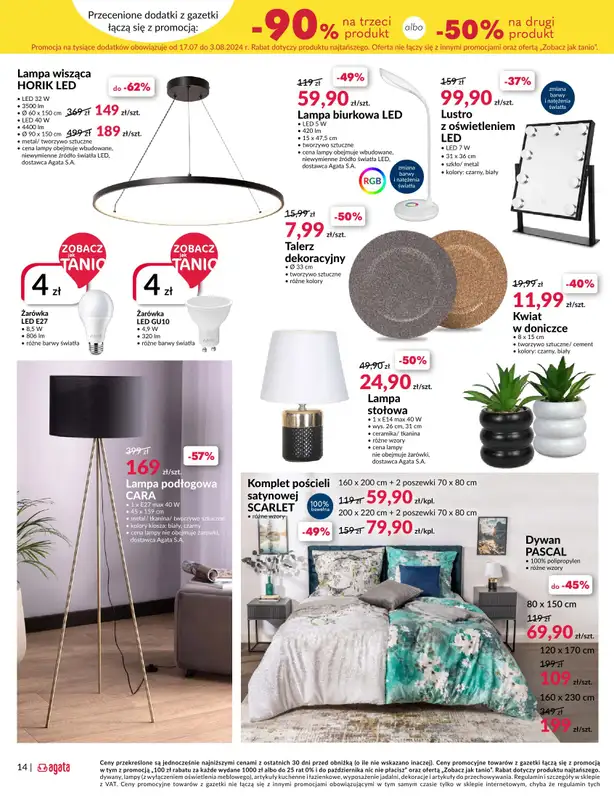 Salony Agata - gazetka promocyjna KALISZ: SALON AGATA OTWIERA SIĘ NA NOWO! Już 01.08.24! od czwartku 01.08 do soboty 10.08 - strona 14