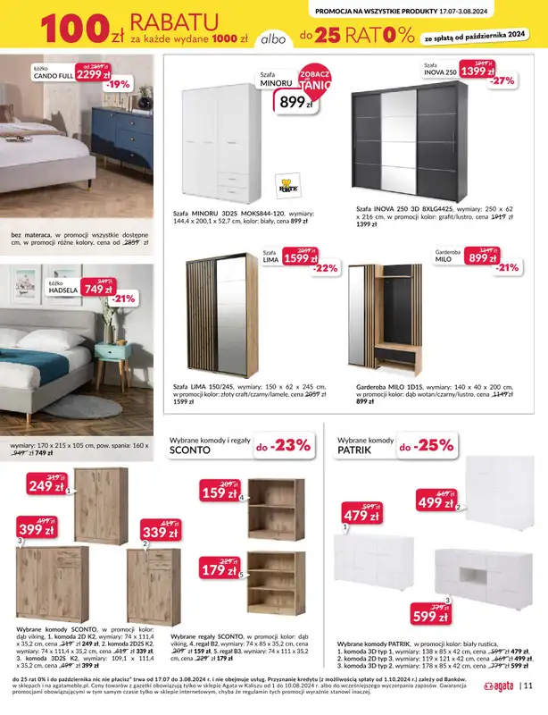 Salony Agata - gazetka promocyjna KALISZ: SALON AGATA OTWIERA SIĘ NA NOWO! Już 01.08.24! od czwartku 01.08 do soboty 10.08 - strona 11