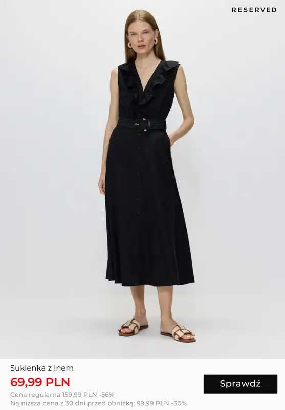Reserved - gazetka promocyjna Wyprzedaż: Sukienki od środy 31.07 do środy 07.08 - strona 3