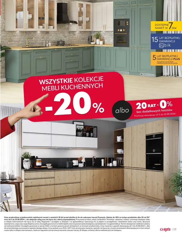 Salony Agata - gazetka promocyjna Gazetka od poniedziałku 05.08 do niedzieli 25.08 - strona 13