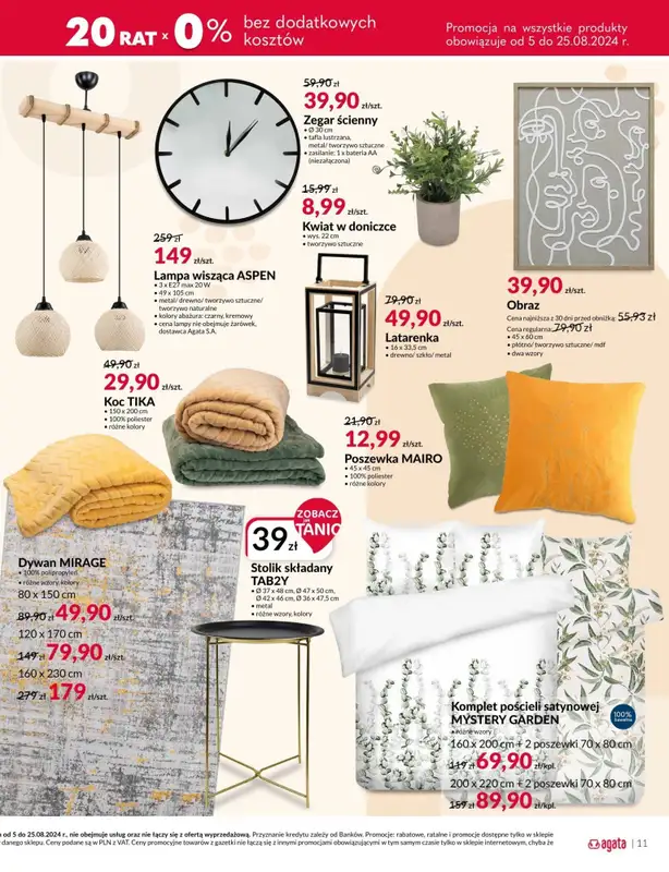 Salony Agata - gazetka promocyjna Gazetka od poniedziałku 05.08 do niedzieli 25.08 - strona 11